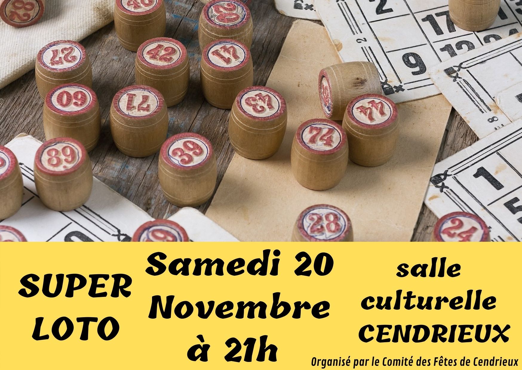 Loto à Cendrieux Samedi 20 Novembre 2021